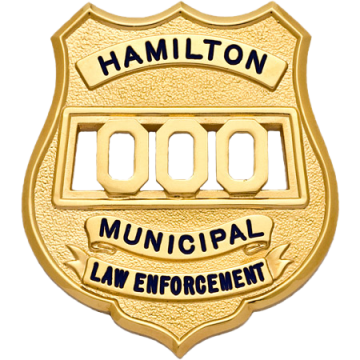 Smith & Warren S575 Plain Shield Badge with Applied Numbers (2.420" x 2.200")