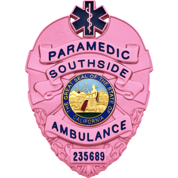 Smith & Warren S623BE_PI Breast Cancer Awareness "The Badge of Life" Shield Badge (3-1/8" x 2-1/4")