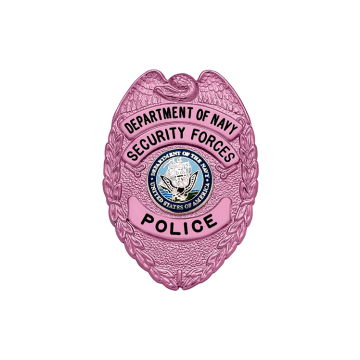 Smith & Warren S627_PI Breast Cancer Awareness Eagle Top Badge (2-1/2" x 1-3/4")