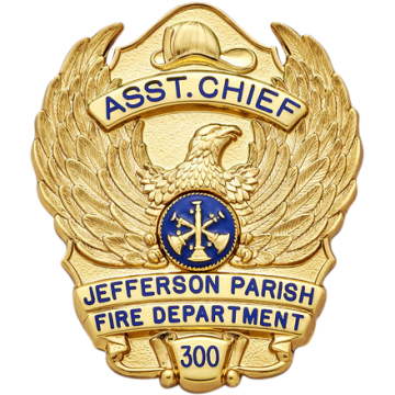 Smith & Warren S637 Fire Dept. Shield Hat Badge (2-1/2" x 2-1/8")