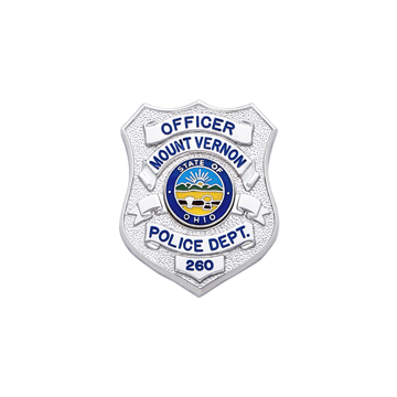 Smith & Warren S664EO Shield Badge with Ribbon Panel (1-1/2" x 1-1/4")