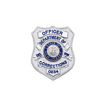 Smith & Warren S664NJCEO Small Shield Badge with Ribbon (1-1/2" x 1-1/2")