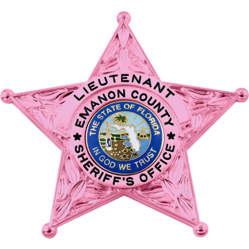 Smith & Warren S689 Pink Breast Cancer Awareness 5-Point Star Badge (2-3/4" x 2-7/8")