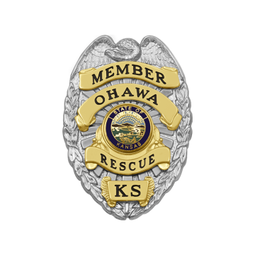 Smith & Warren S93 Smaller Eagle Top Badge with Applied Panels (2-1/2" x 1-3/4")