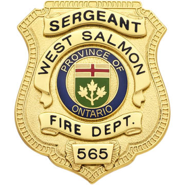 Smith & Warren S96EO Shield Badge with Applied Panels (2-1/2" x 2")