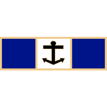 Smith & Warren SAB3_108 Three Section Service Award Bar with Anchor (1-3/8" x 3/8")