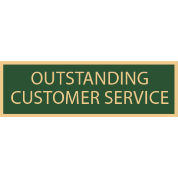 Smith & Warren SAB3_183 Outstanding Customer Service Bar (1-3/8" x 3/8")