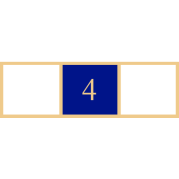 Smith & Warren SAB3_258 Three Section Years of Service Award Bar w/ "4" (1-3/8" x 3/8")