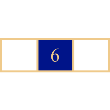 Smith & Warren SAB3_259 Three Section Years of Service Award Bar w/ "6" (1-3/8" x 3/8")