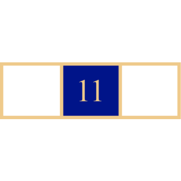 Smith & Warren SAB3_263 Three Section Years of Service Award Bar w/ "11" (1-3/8" x 3/8")