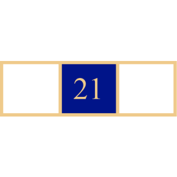 Smith & Warren SAB3_271 Three Section Years of Service Award Bar w/ "21" (1-3/8" x 3/8")