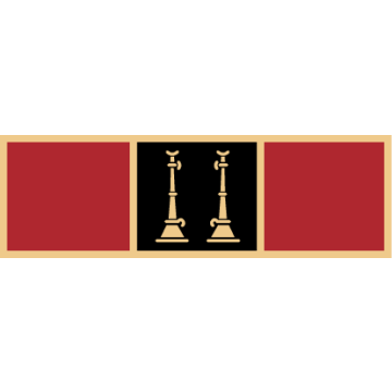Smith & Warren SAB3_329 Three Section Service Award Bar w/ Two Vertical Bugles (1-3/8" x 3/8")