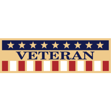 Smith & Warren SAB3_487 US Flag Veteran Service Award Bar (1-3/8" x 3/8")