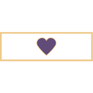Smith & Warren SAB3_49 One Section Service Award Bar with Heart (1-3/8" x 3/8")