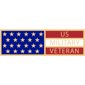 Smith & Warren SAB3_492 US Military Veteran Flag Service Bar (1-3/8" x 3/8")