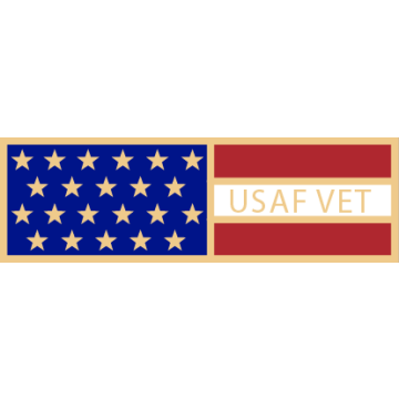 Smith & Warren SAB3_63 USAF Veteran American Flag Service Award Bar (1-3/8" x 3/8")