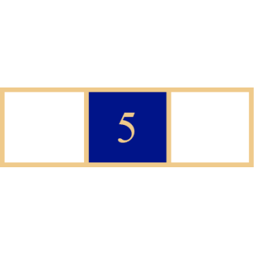 Smith & Warren SAB3_75 Three Section 5 Years of Service Award Bar (1-3/8" x 3/8")