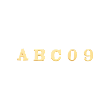 Blackinton Letter / Number Style 1 (7/16") (2Characters)