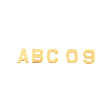Blackinton Letter / Number Style 6 (9/16") 5 Characters (Pair)
